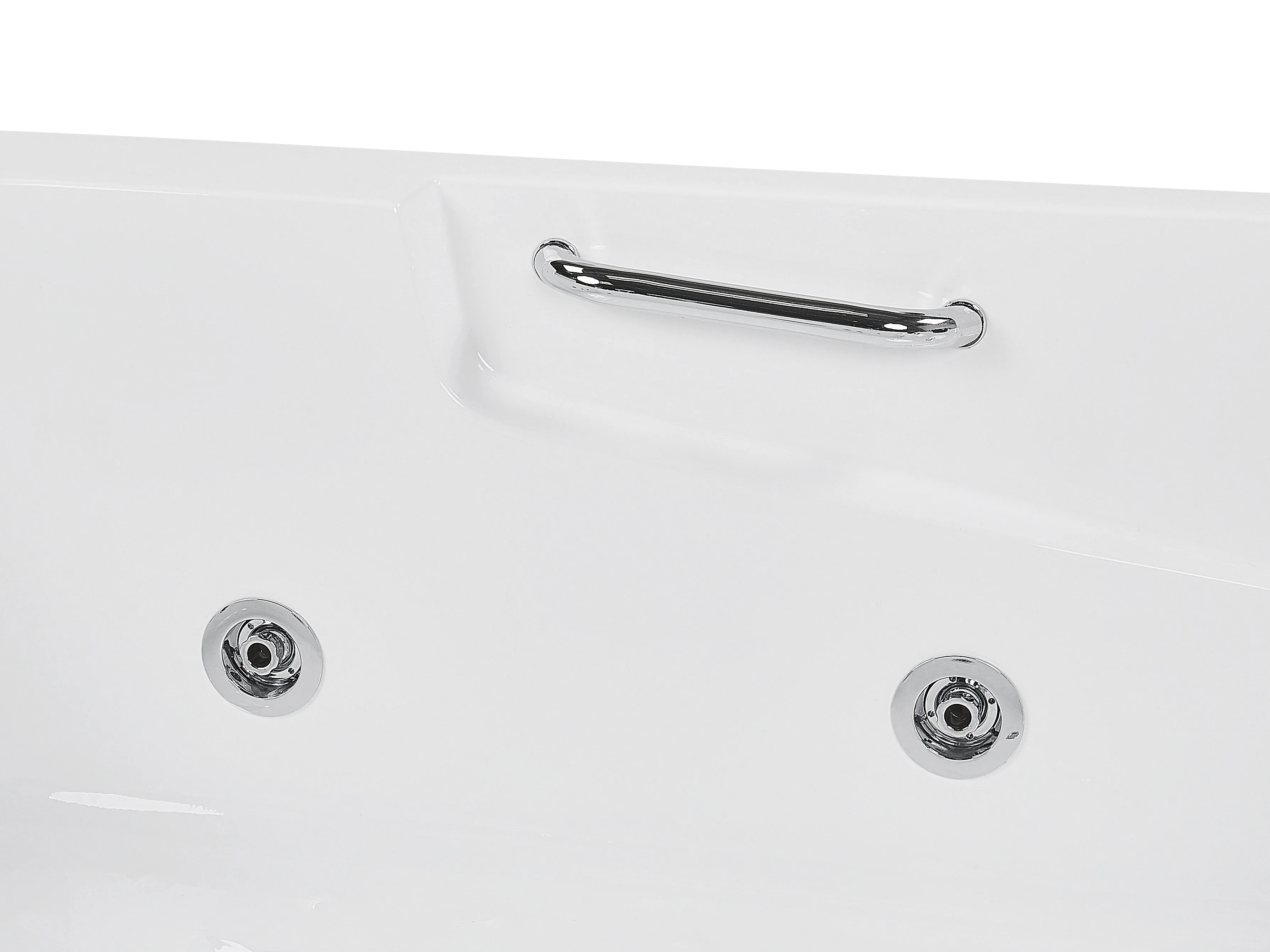 Hoek bubbelbad met LED BAYAMO rechtszijdig 170 x 120 cm Wit