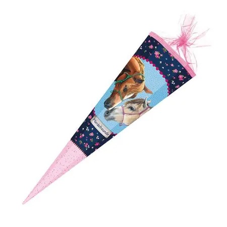 Nestler Schultüte Pferdefreunde, 6-eckig, 85cm
