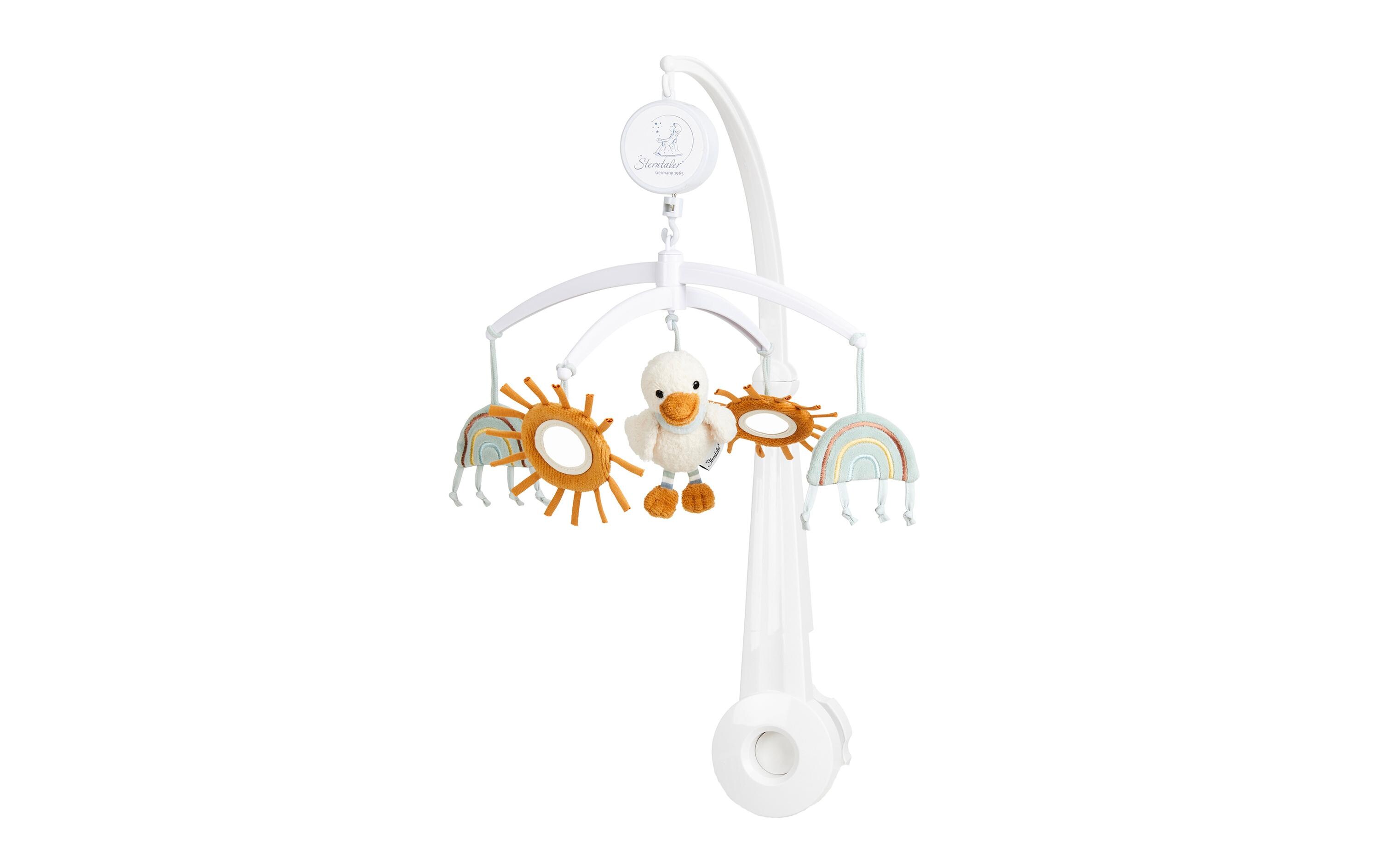 Mobile Edda Orange/WeissBaby Mobile mit der Melodie Brahm´s Wiegenlied