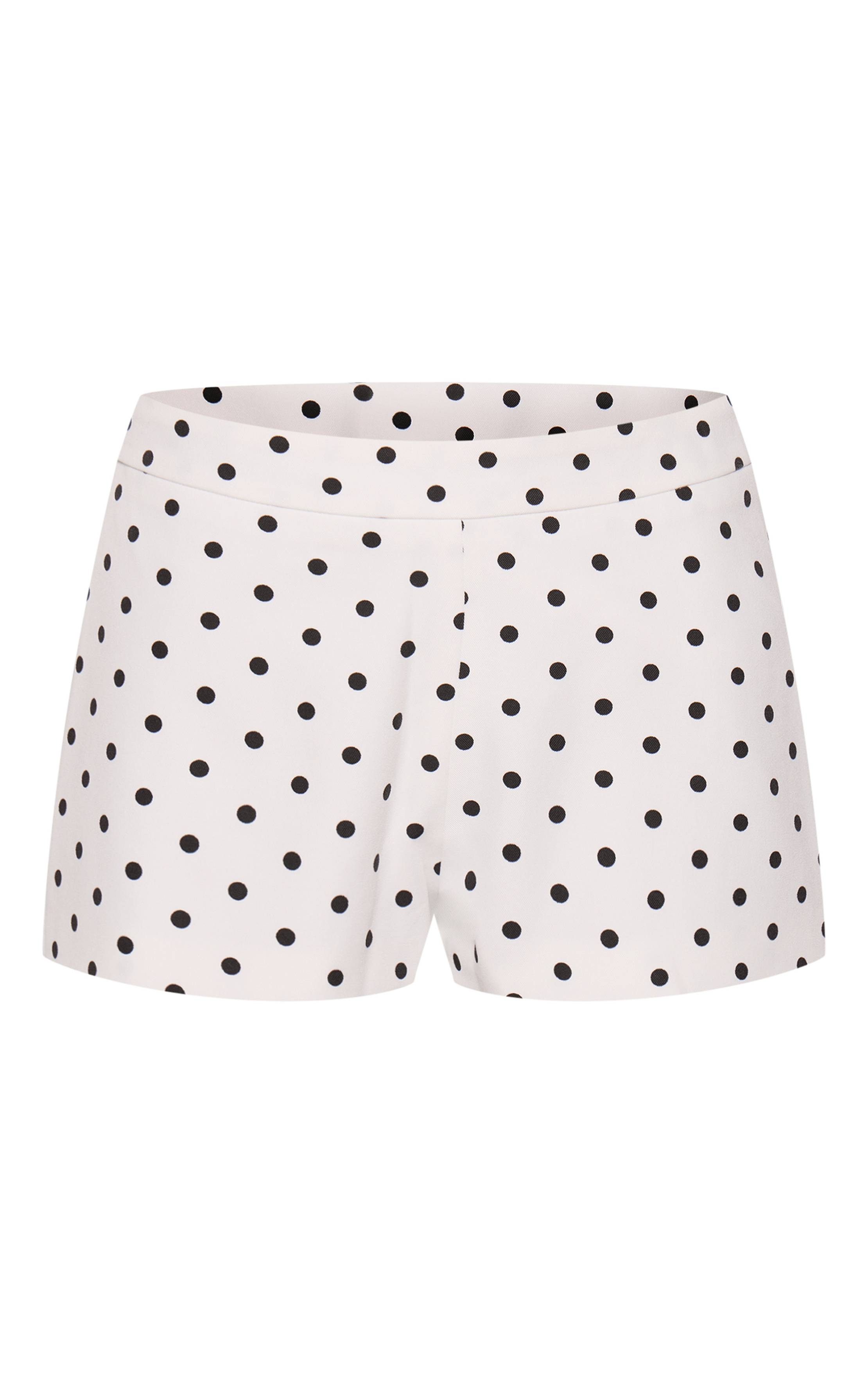 Blanc Short À Pois