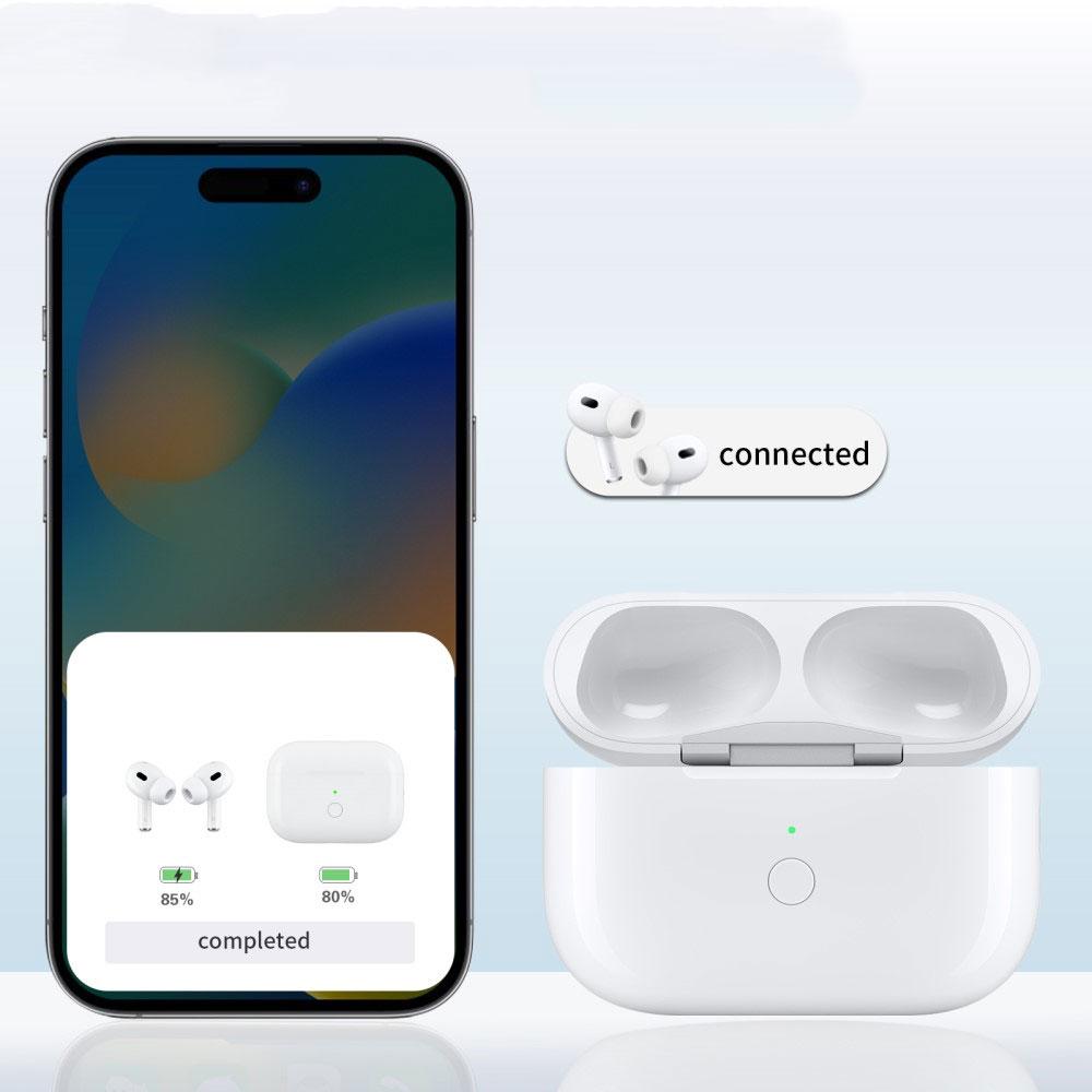 (680mAh) Lightning Ladecase für AirPods Pro (1. & 2. Generation) Kopfhörer - Weiss