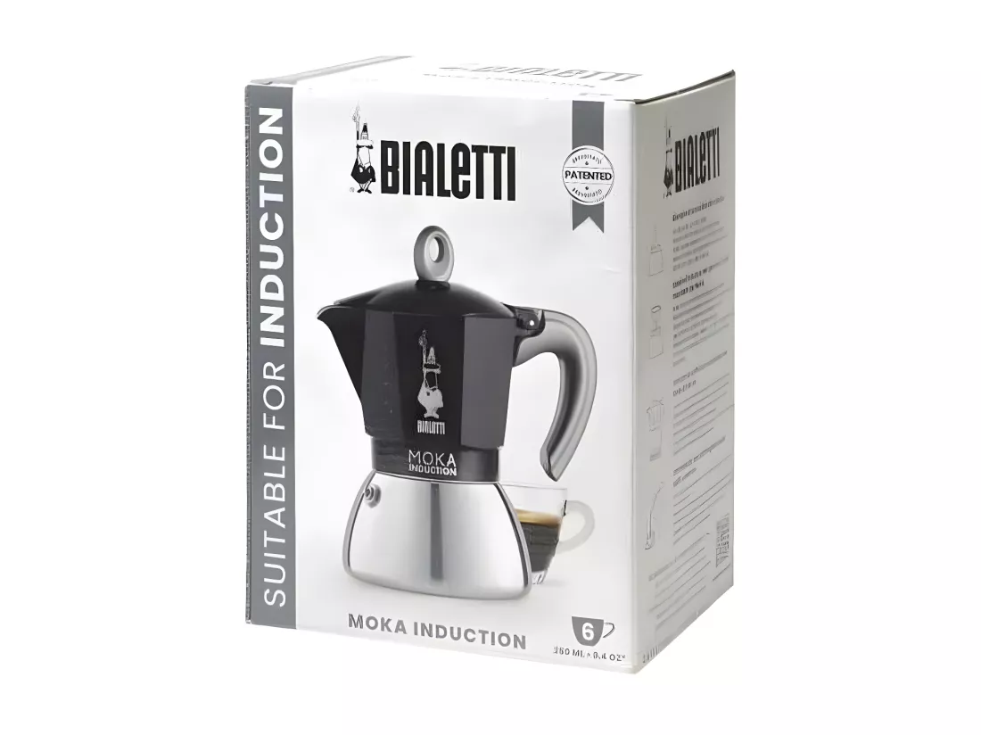 Cafetière italienne Moka induction 6 tasses noir