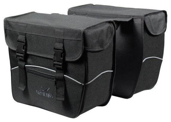 Greenlands Sac double noir-noir. taille 35x31x16 (x2) cm. bords biseautés  34L