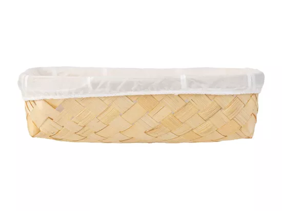 Plateau en bambou doublé marron 29,5x20x7h