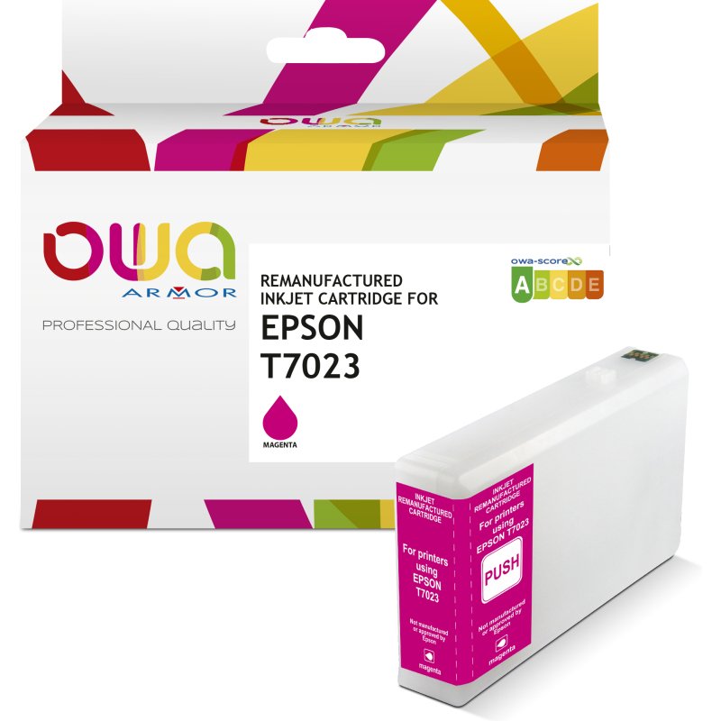 Cartouche d'encre remanufacturée OWA - standard - Magenta - pour EPSON T7023