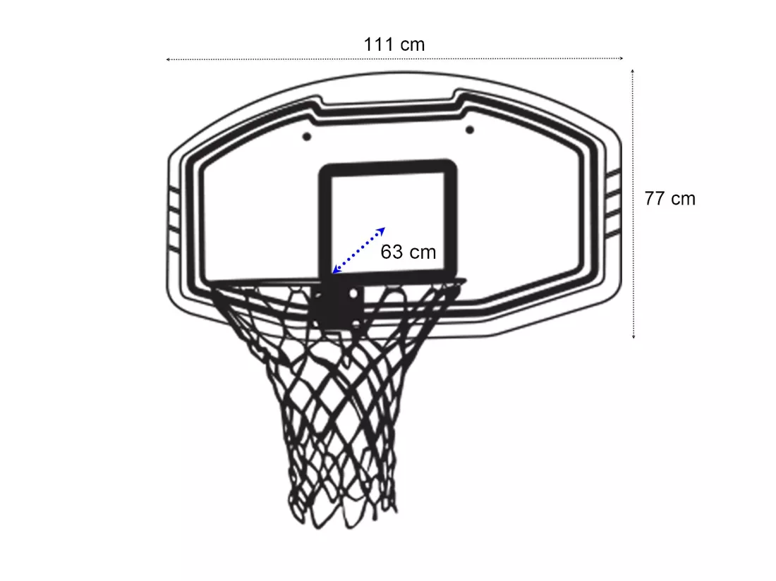 Panier de basket mural blanc - L111 x H77 cm - BEMIDJI