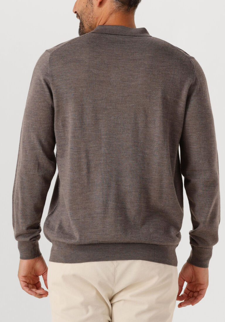 bruine profuomo polo polo ls merino