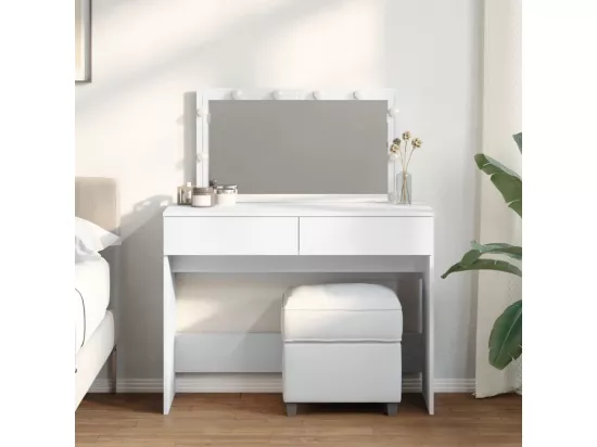 Coiffeuse avec LED blanc 100x40x120 cm