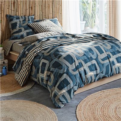 Linge de lit motifs graphiques