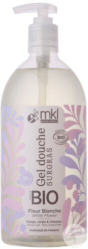MKL Green Nature Gel Douche Fleur Blanche Bio Flacon-Pompe 1l