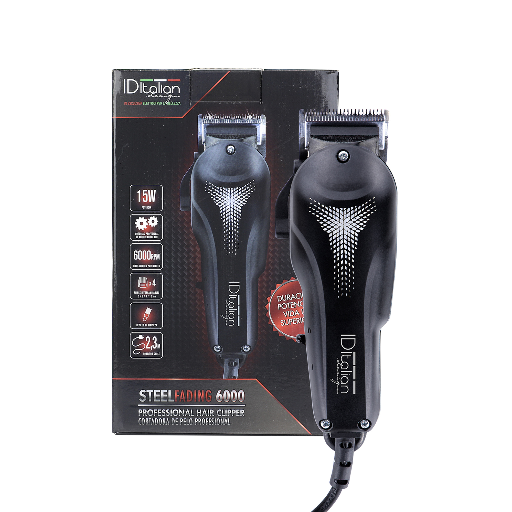Italian Design Steel Fading 6000 Professional Hair clipper
