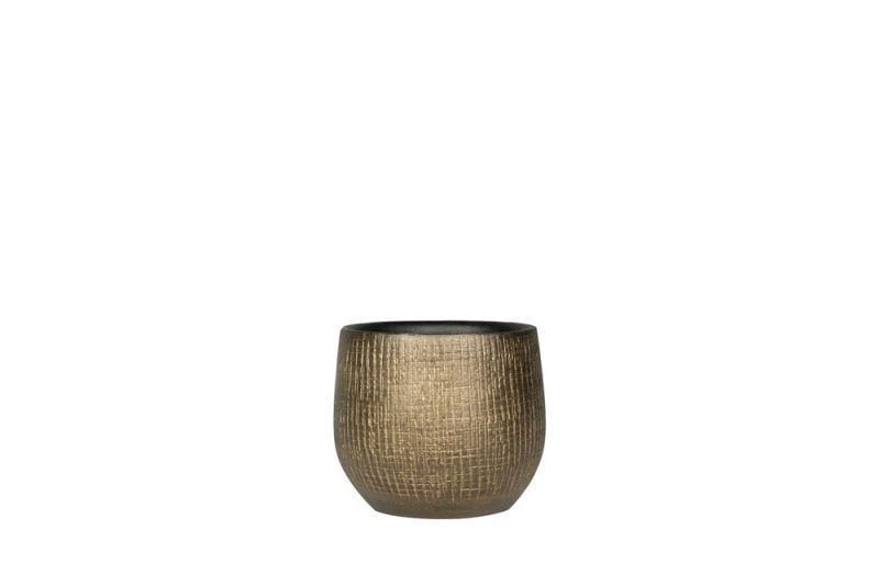 TS COLLECTION Ryan - Bloempot - Goud - 18 cm