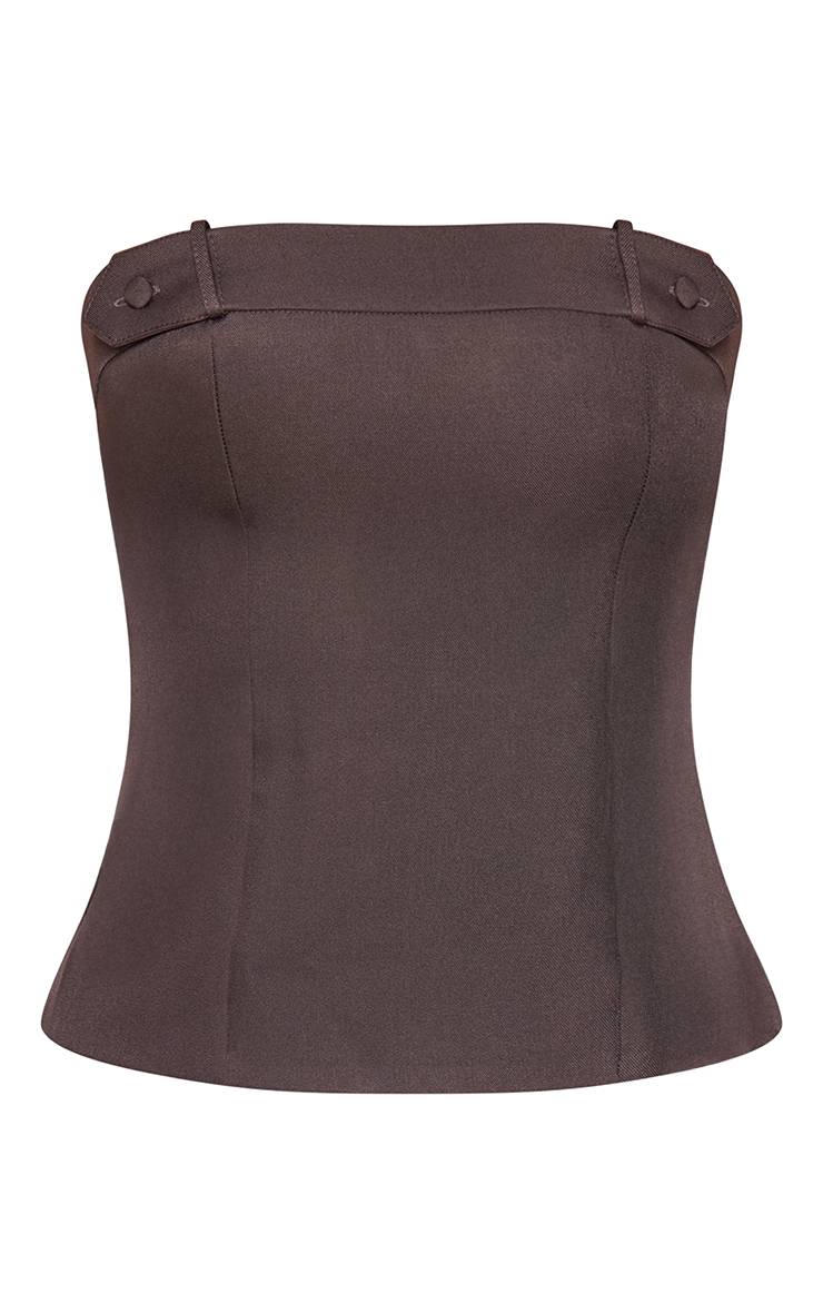 Charcoal Grey Bandeau Ajusté Anthracite Avec Détail Boucle