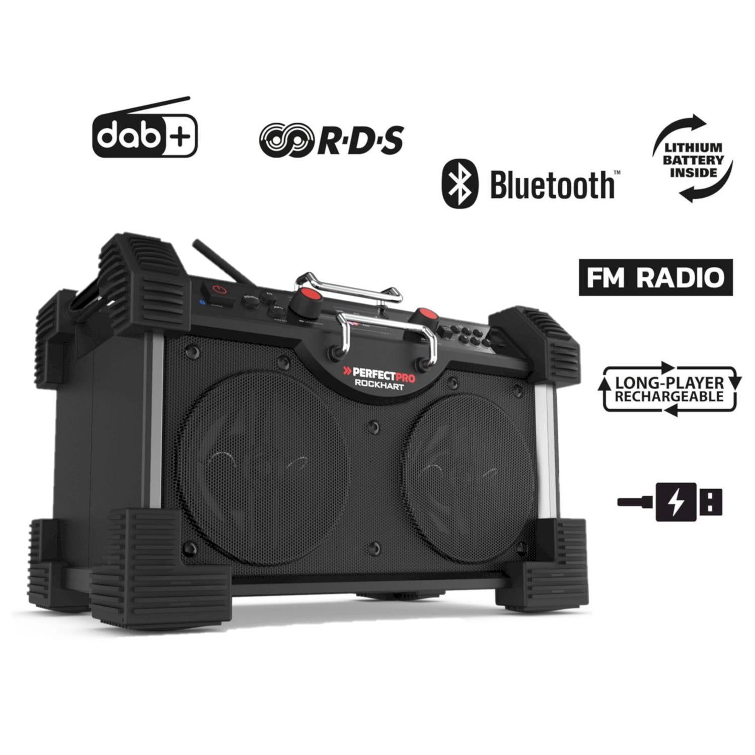 Perfectpro RH4 Rockhart 230V DAB  / FM / Bluetooth / USB (oplader)