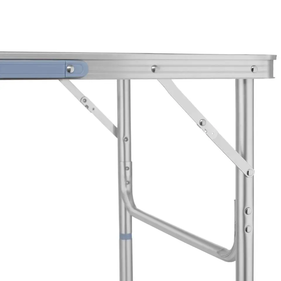 tectake Campingtafel opvouwbaar van aluminium 75x55x68cm, Grijs