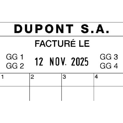 Colop S 660 Office Line - Tampon dateur personnalisable - 7 lignes - format rectangulaire