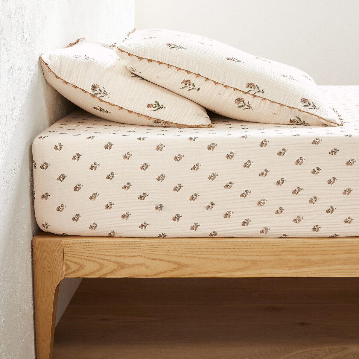 LA REDOUTE INTERIEURS<br>Lençol de baixo Tetra, bainha de 30 cm, Emeline