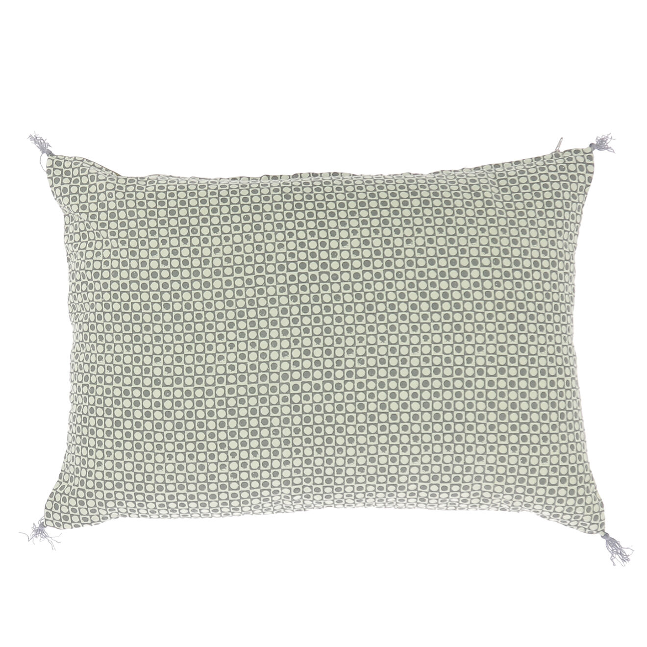 En Fil d'Indienne Housse de coussin Soie kaki - 35x50 cm