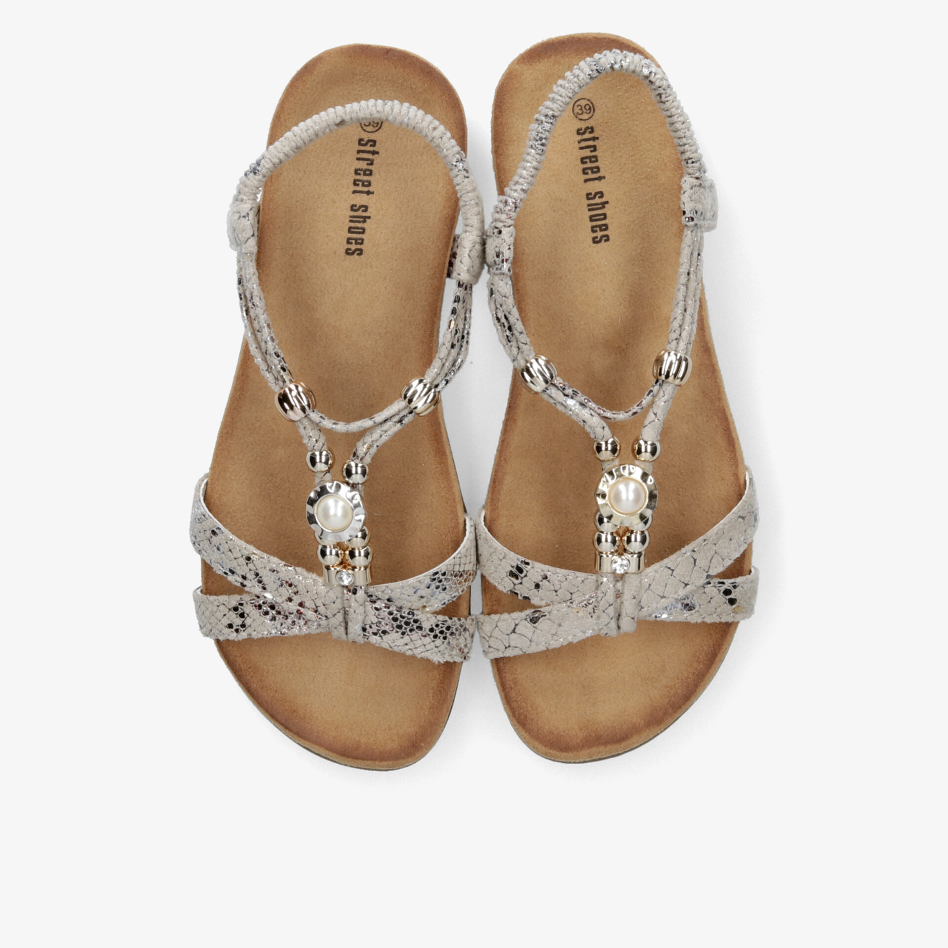 street shoes Damen Riemchensandalen beige