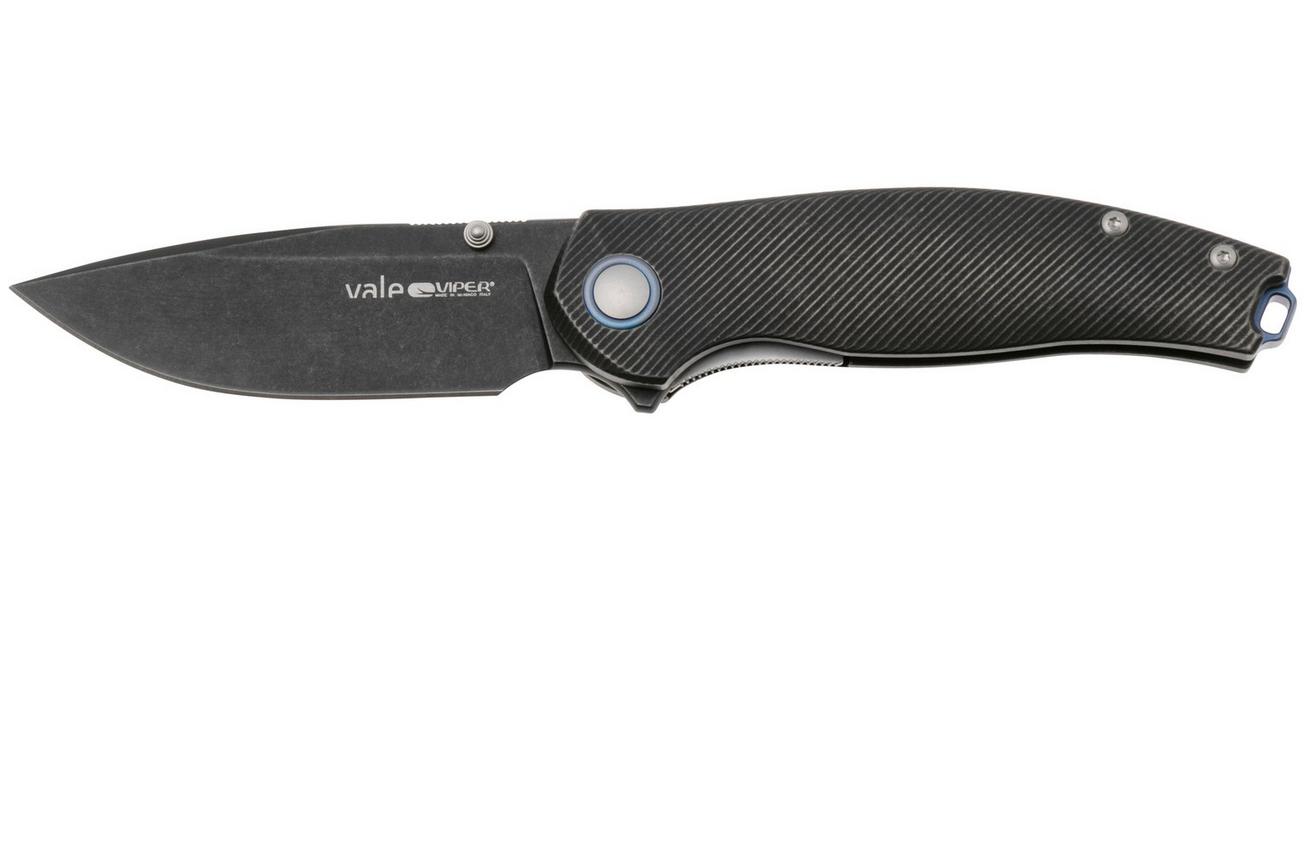 Viper Vale V6007DTBL Blackwashed, Black Titanium, Blue Details, zakmes