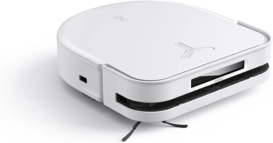 ECOVACS DEEBOT X5 Omni Saugroboter mit Wischfunktion, 12,800Pa Saugroboter, ZeroTangle Technologie, TruEdge™ Edge Mopping, 70℃ heißes Wasser Mop Waschen, Auto Anheben des Mopps, Selbstentleerung