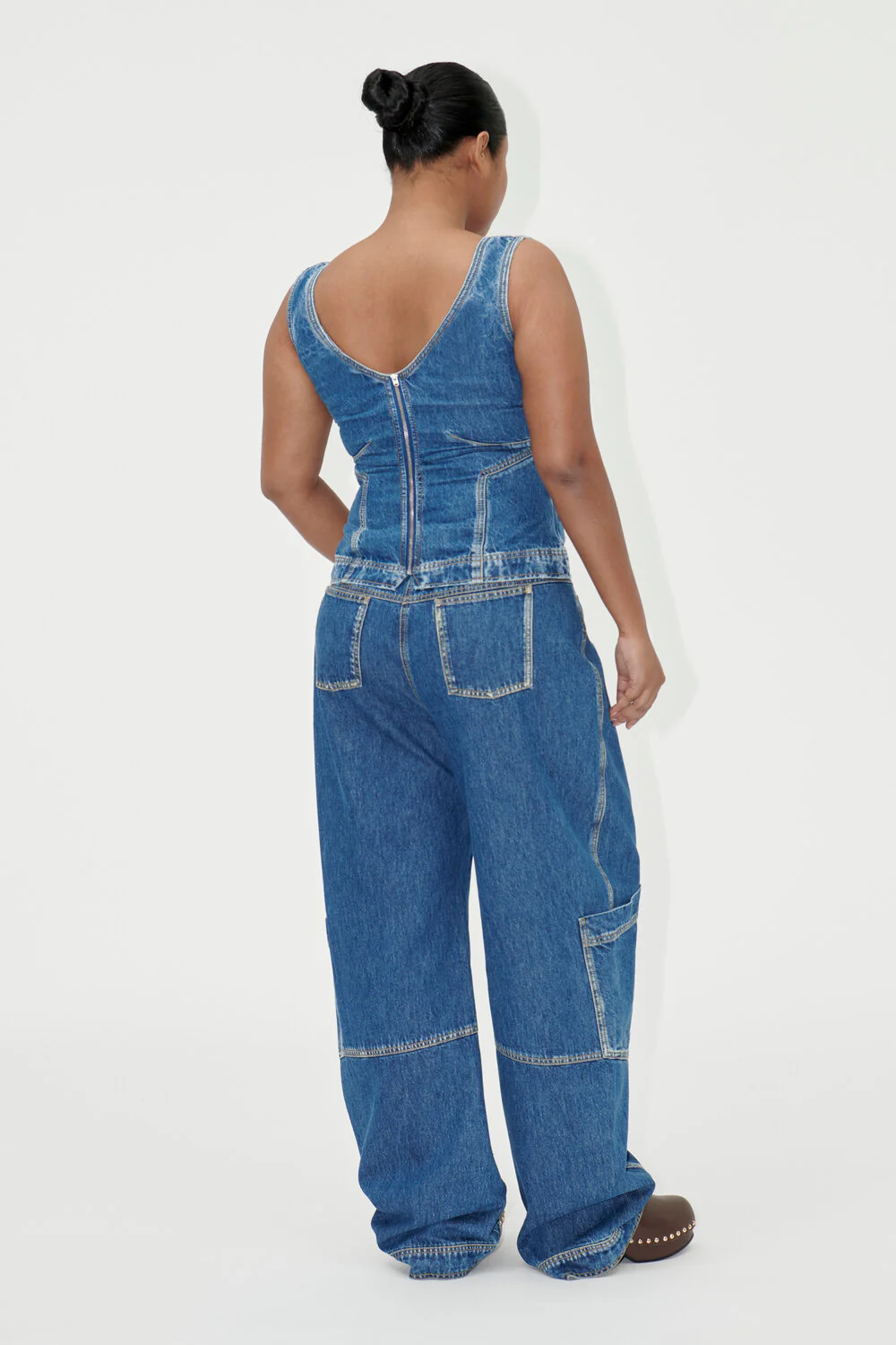 Stine Goya  Eliana denimtop - Trompe L'oeil