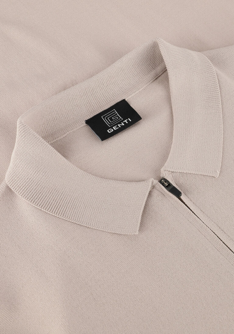 beige genti polo polo zip ss k2053-1260