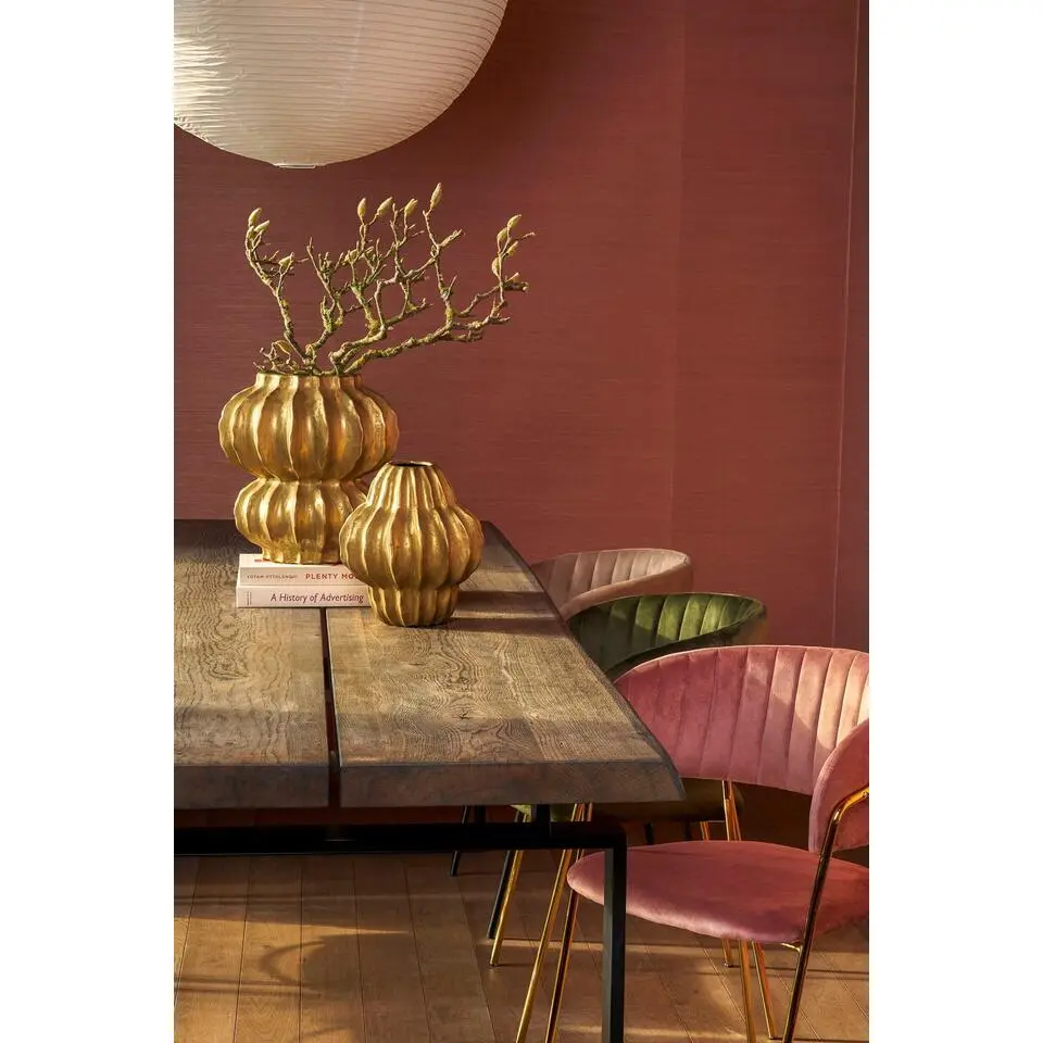 Mica Decorations Altea Vaas - H28 x Ø24,5 cm - Keramiek - Goud