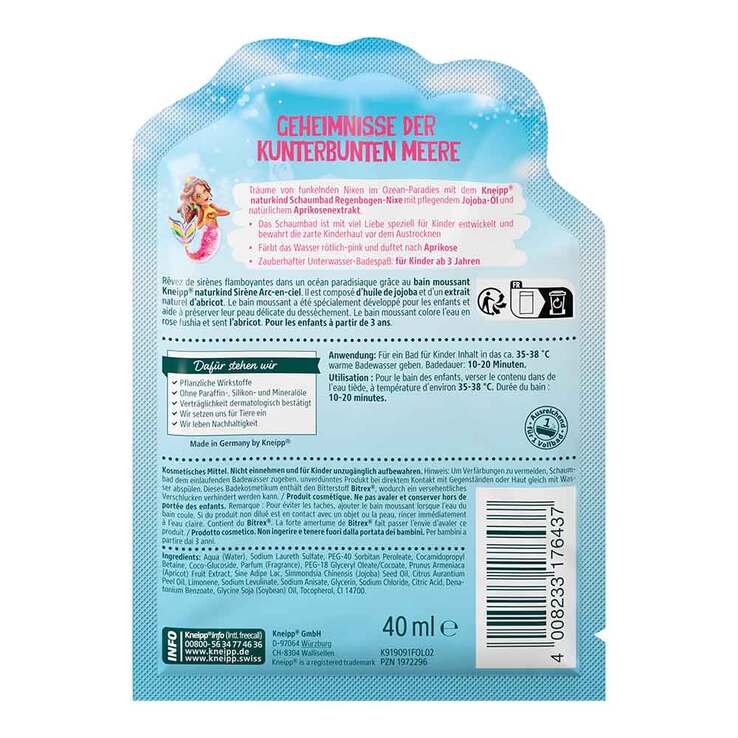 Kneipp naturkind Regenbogen-Nixe Schaumbad, 40 ml
