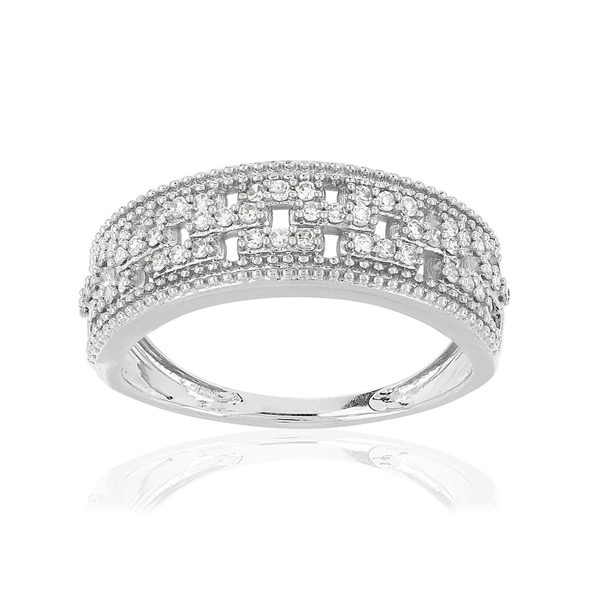 Bague MATY Or 750 blanc Diamants blancs