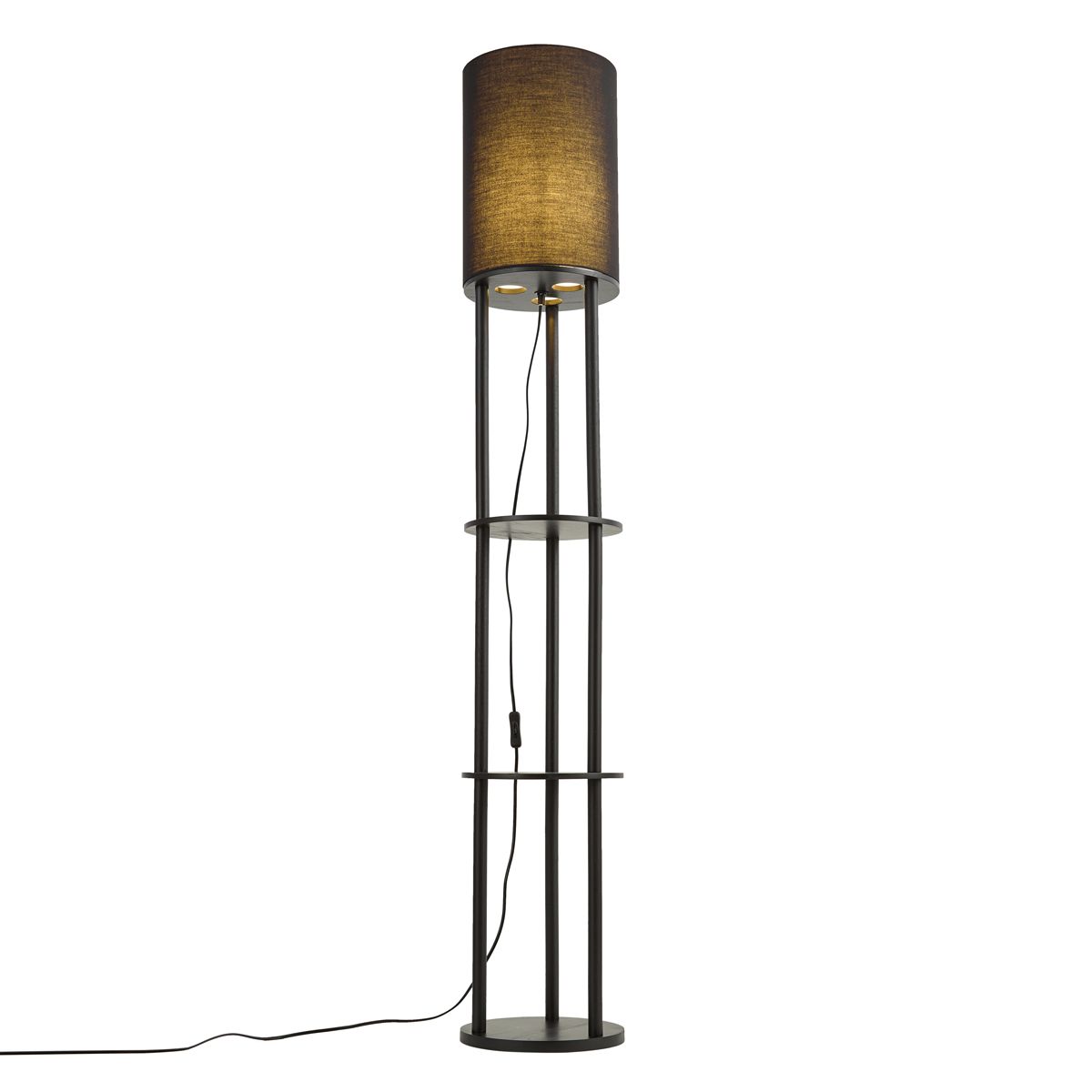 Moderne vloerlamp zwart - Stojon
