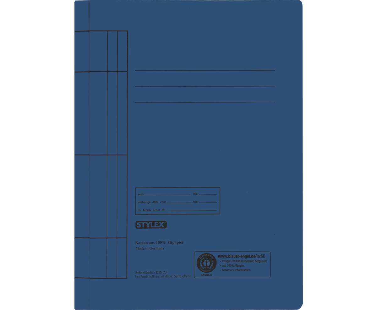 STYLEX® Schnellhefter DIN A4 Karton blau