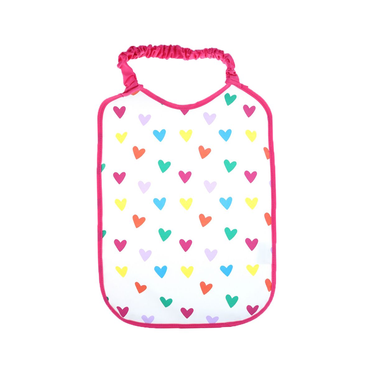 Bavoir long élastique multicoeurs  Petit toi
