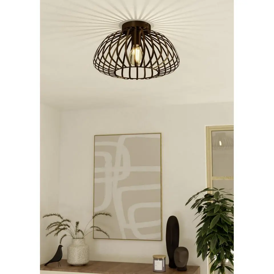 EGLO Espinal Plafondlamp - E27 - Ø 38.5 cm - Brons - Staal