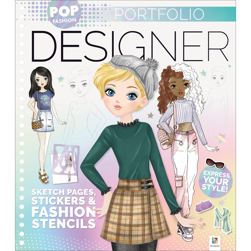 Pop Fashion Designer Tragetasche und Modeportfolio