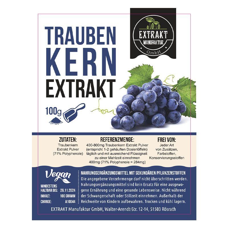 Extrakt Manufaktur Traubenkern Extrakt OPC Pulver