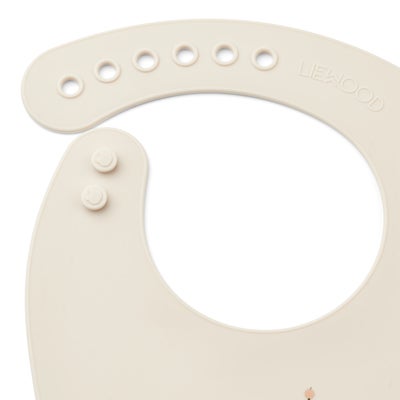 LIEWOOD Tilda Smekke med Trykk Silikon 2-Pack, Peach/Sea Shell