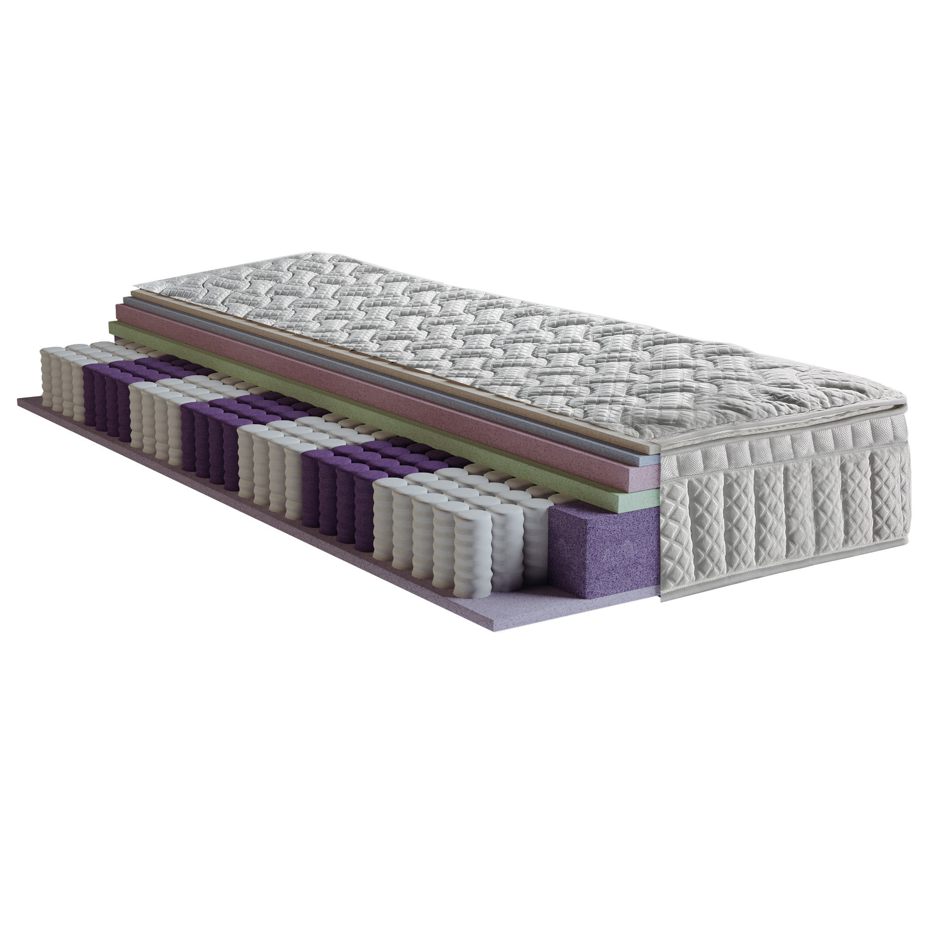 Taschenfederkernmatratze VISCO SECRET - H4 - 90x200 cm
