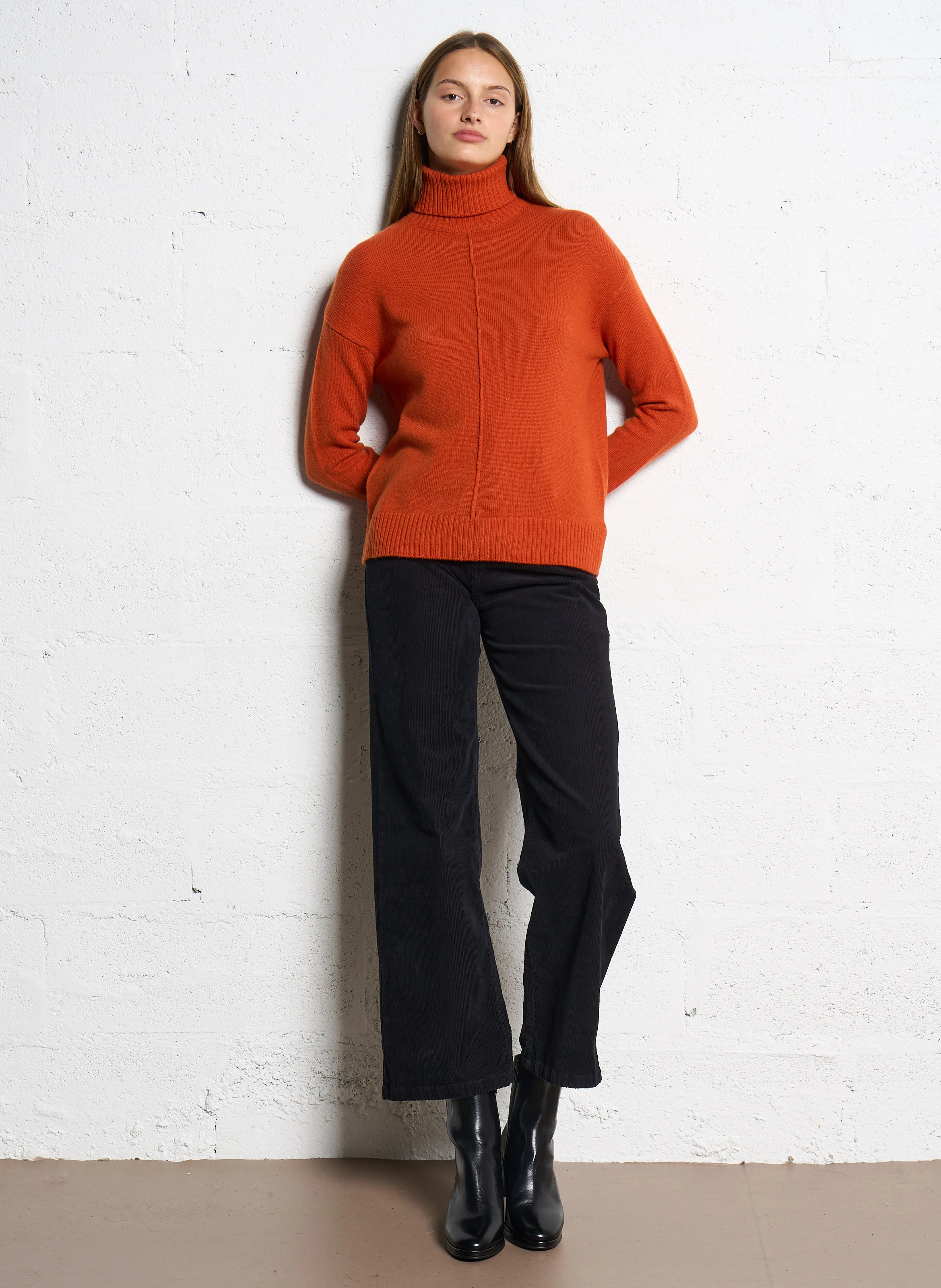 PALOMA - Pantalon en velours côtelé | Noir