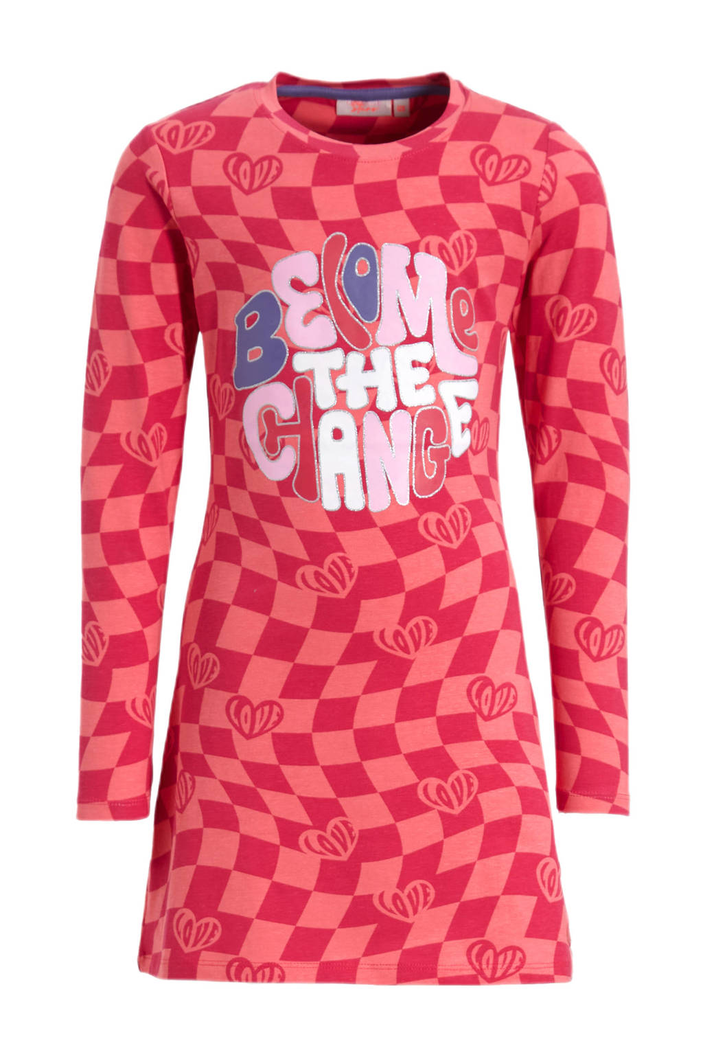 Orange Stars jurk Natalia met all over print roze