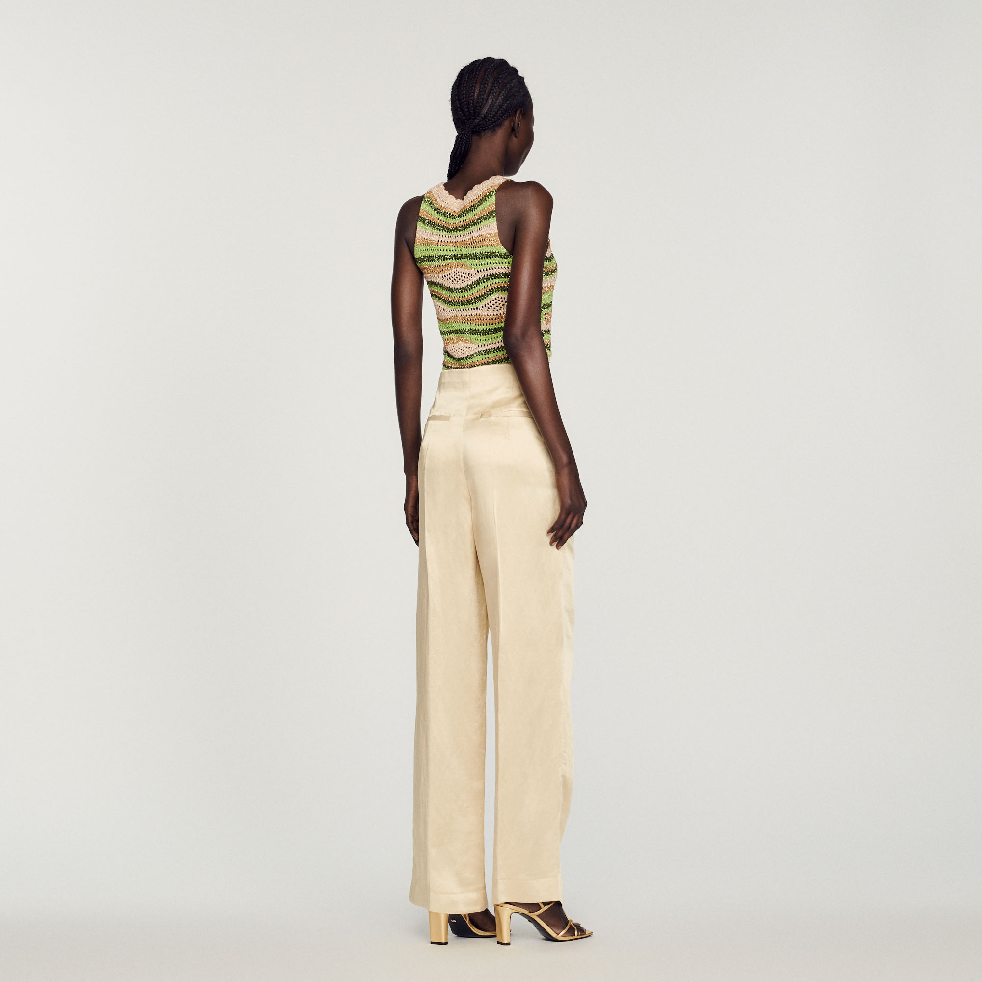 Pantalon taille haute
