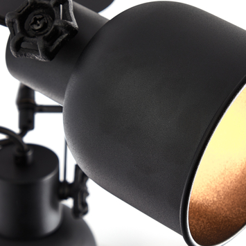 Brilliant opbouwspot Rolet 4-lichts zwart