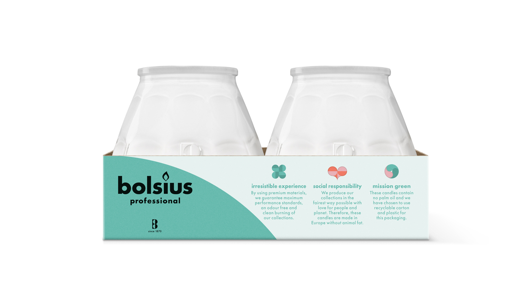 Bolsius Horeca Twilight 104/99 Wit (6 stuks)