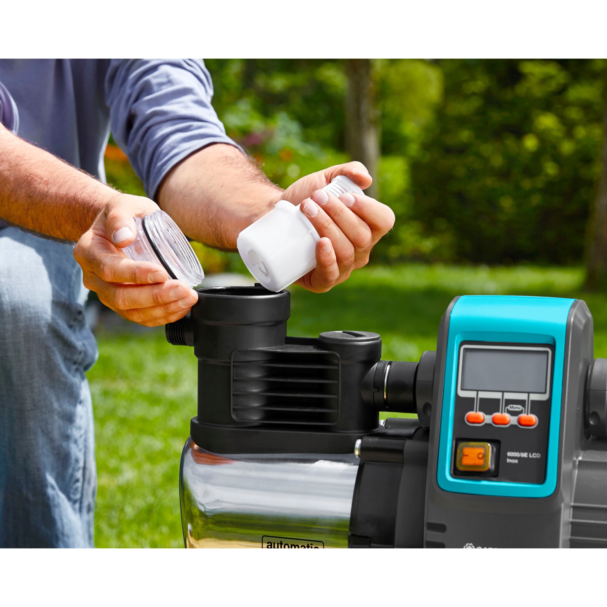 GARDENA Pumpe Haus- & Gartenautomat 6000/6 LCD inox