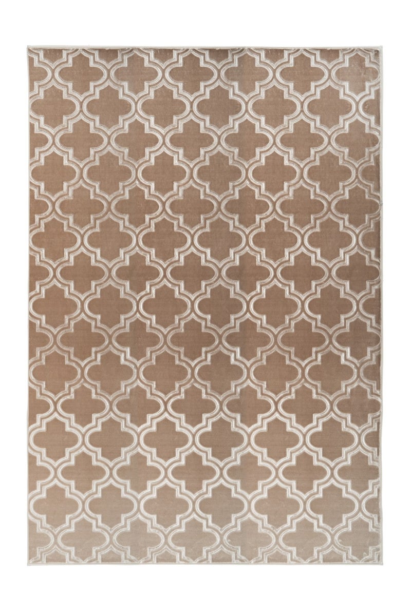 Kortpolig vloerkleed Blissique Taupe Modern, Klassiek 80 x 300 cm