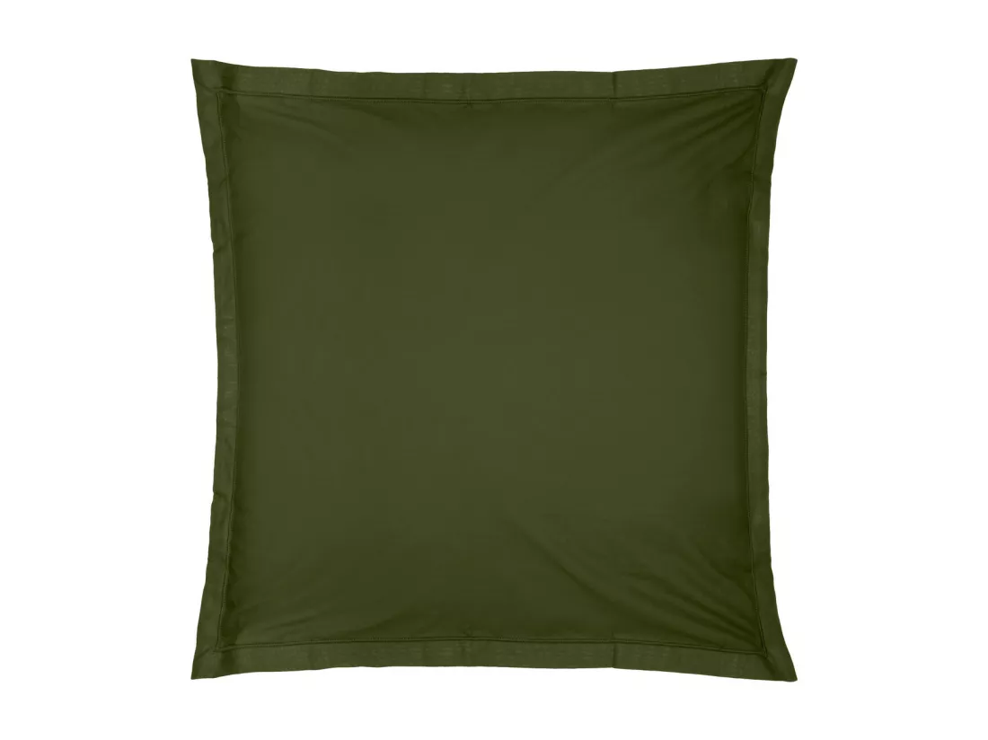Taie d'oreiller en Coton Vert Kaki 63 x 63 cm