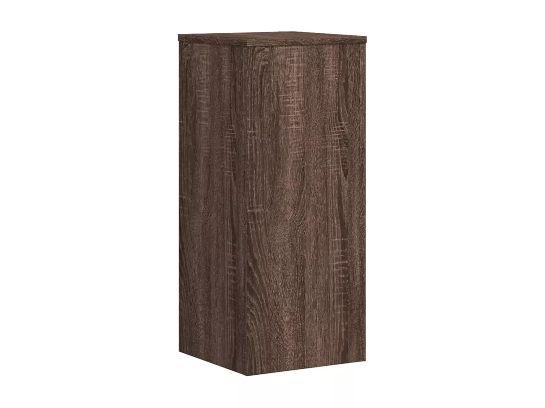 Supports pour plantes 2 pcs chêne marron bois d'ingénierie