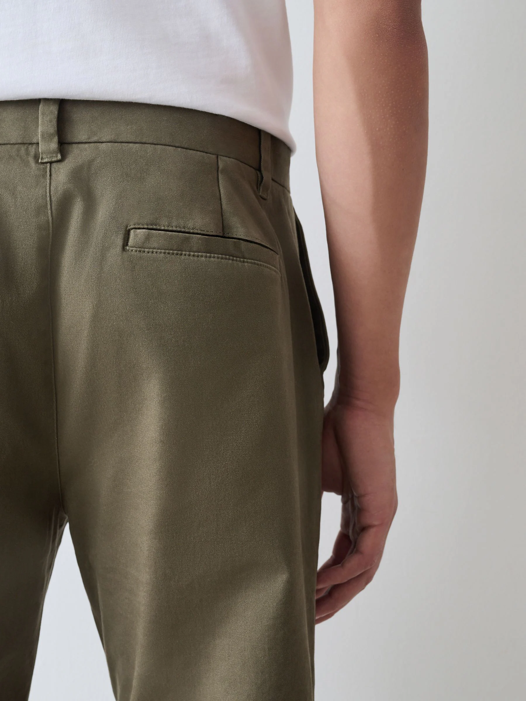 Olijfgroen - Slim Fit - Stretchy chino