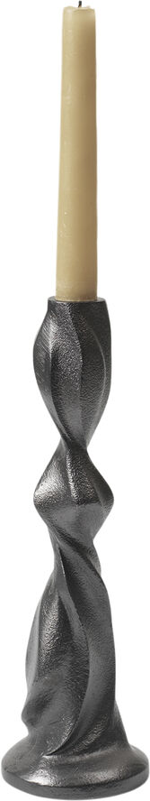 ferm LIVING Gale Candle Holder - H25 - Blackene Blackened aluminium