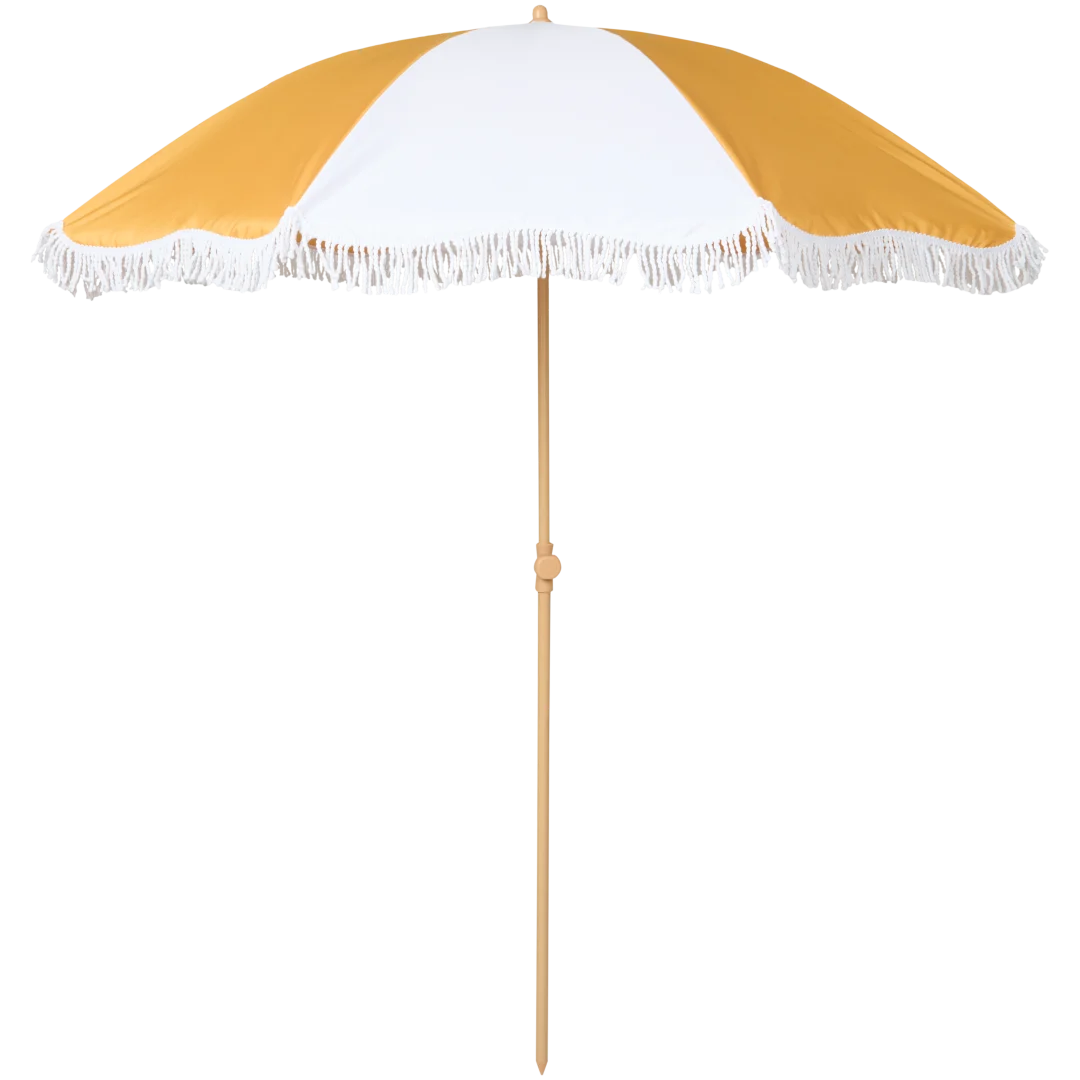 Parasol de plage à frange rétro